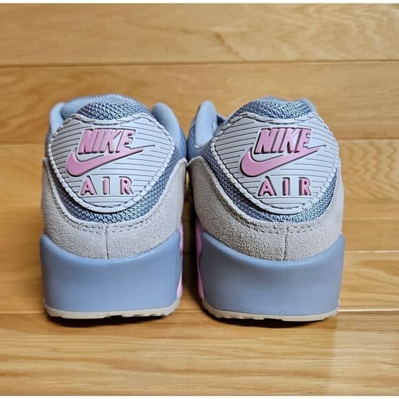 Nike Air Max 90 Vast Grey Pink Wolf Grey Mens Shoe Sneaker CW7483-001 - Picture 9 of 11